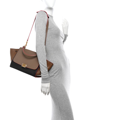 Celine Calfskin Small Tri-Color Trapeze Taupe 2 of 10