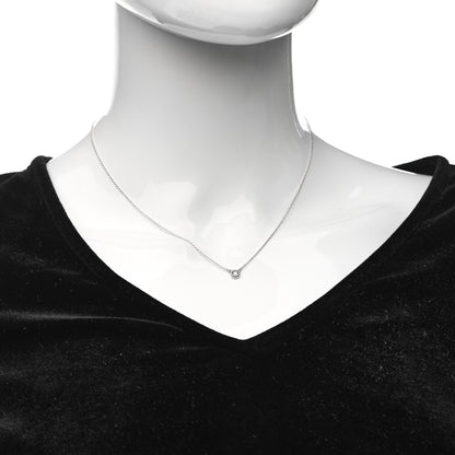 Tiffany Sterling Silver Diamond .10ct Elsa Peretti Diamonds by the Yard Pendant Necklace 2 of 13