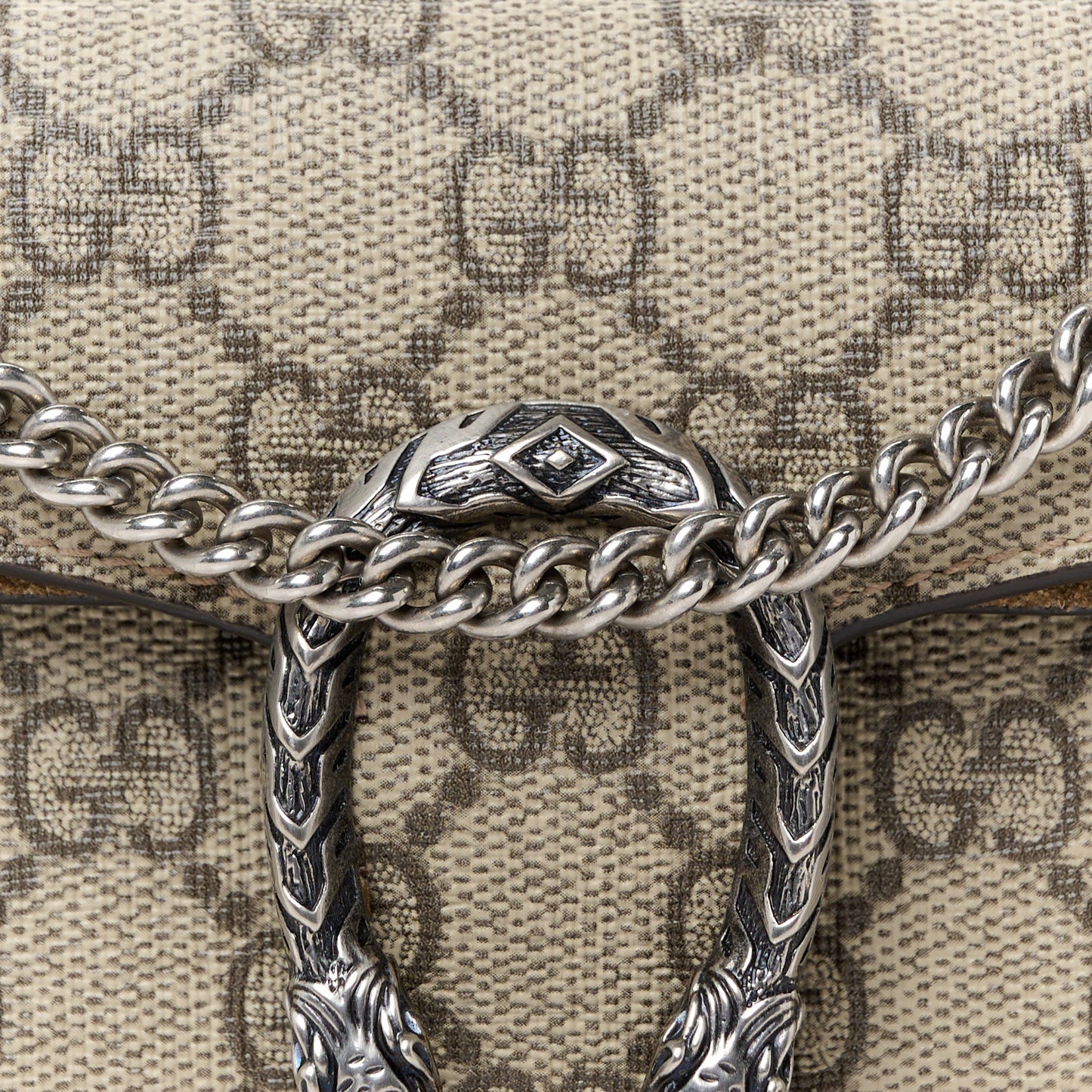 GG Supreme Monogram Super Mini Dionysus Shoulder Bag Taupe