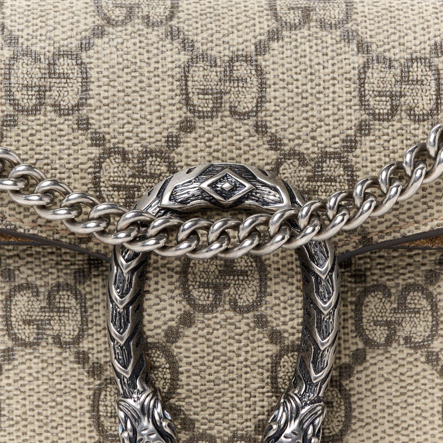 Gucci GG Supreme Monogram Super Mini Dionysus Shoulder Bag Taupe 7 of 10