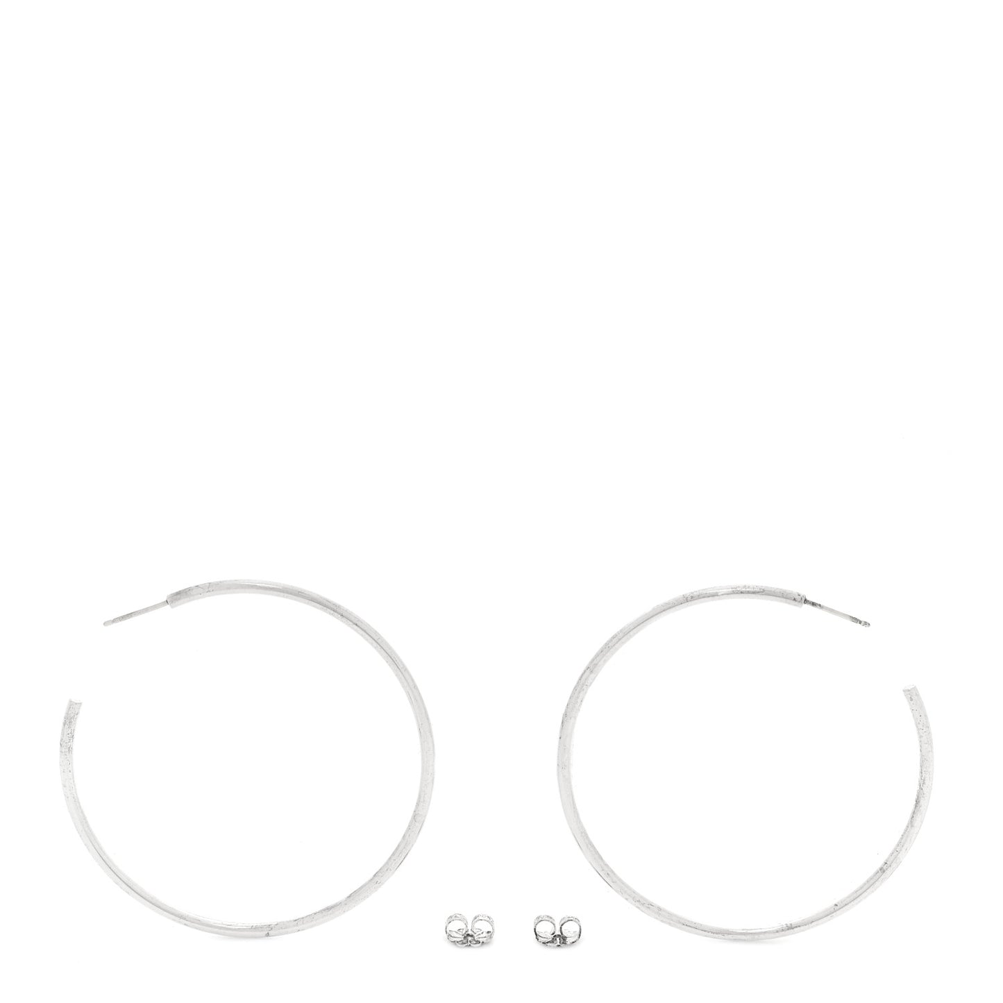 Sterling Silver Large Hoop Earrings