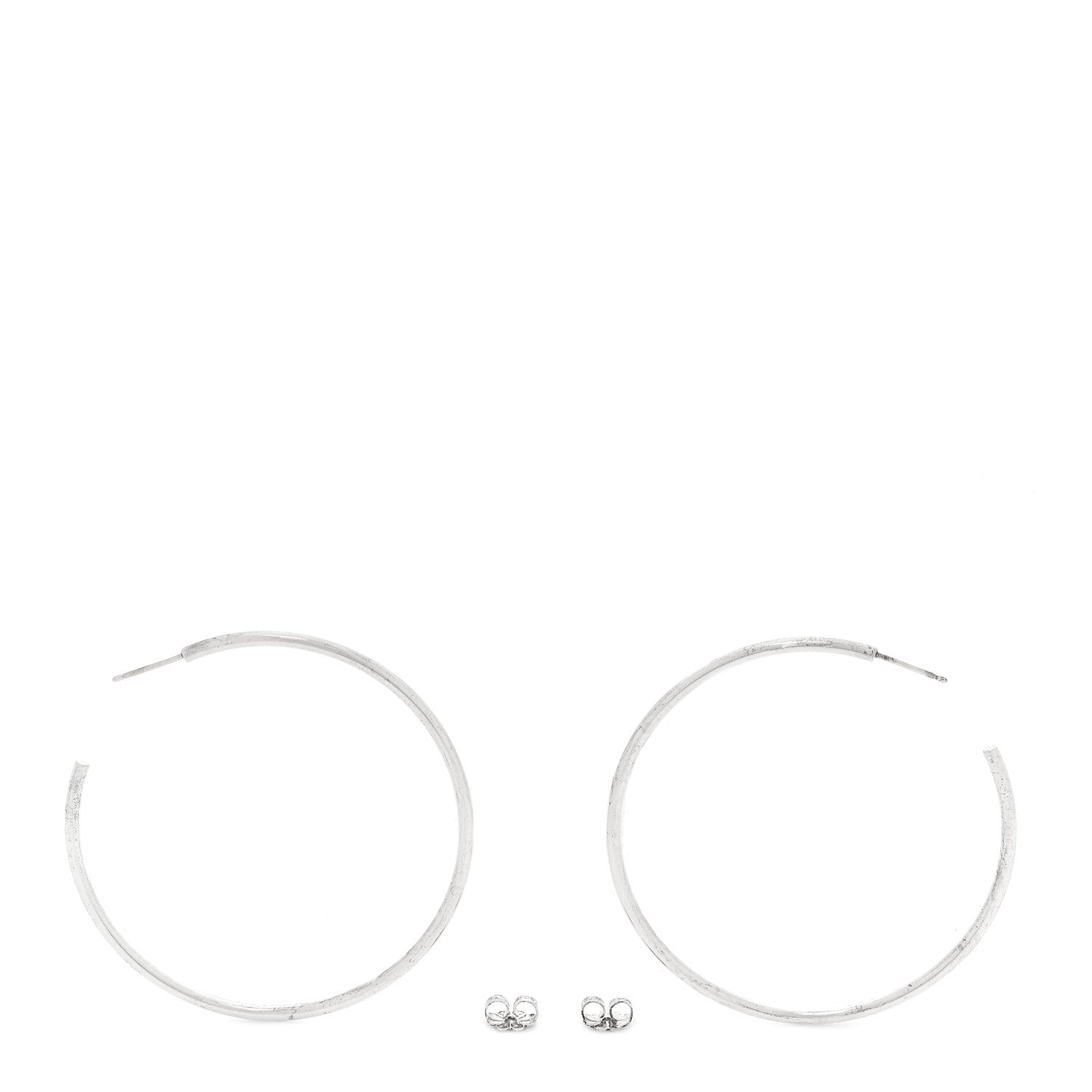 Tiffany Sterling Silver Large Hoop Earrings 3 of 4