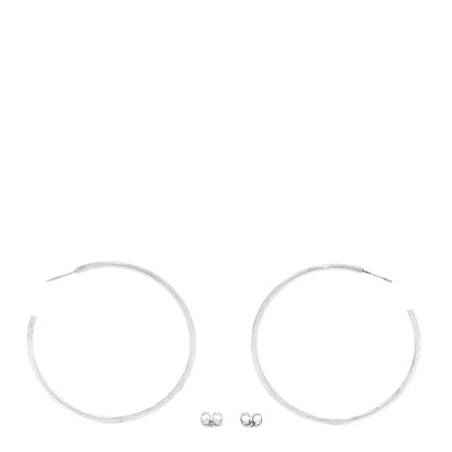 Tiffany Sterling Silver Large Hoop Earrings 3 of 4