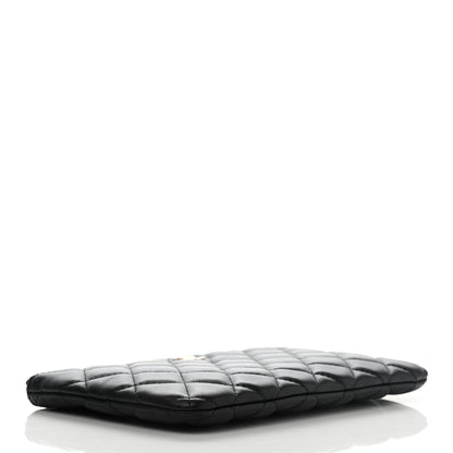 Chanel Lambskin Quilted Cosmetic Case Black 4 of 8
