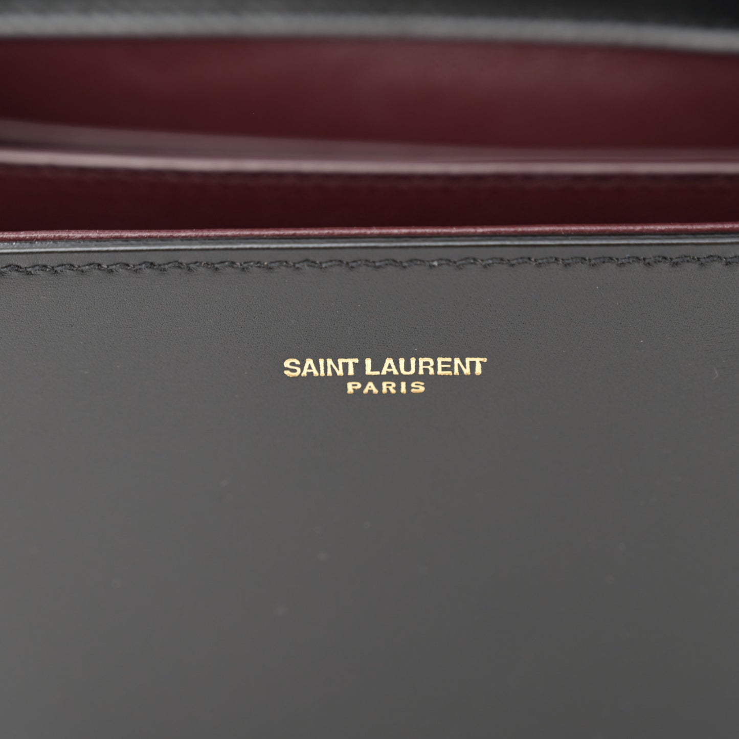 Smooth Calfskin Medium Classic Monogram Cassandra Top Handle Black Rouge Legion