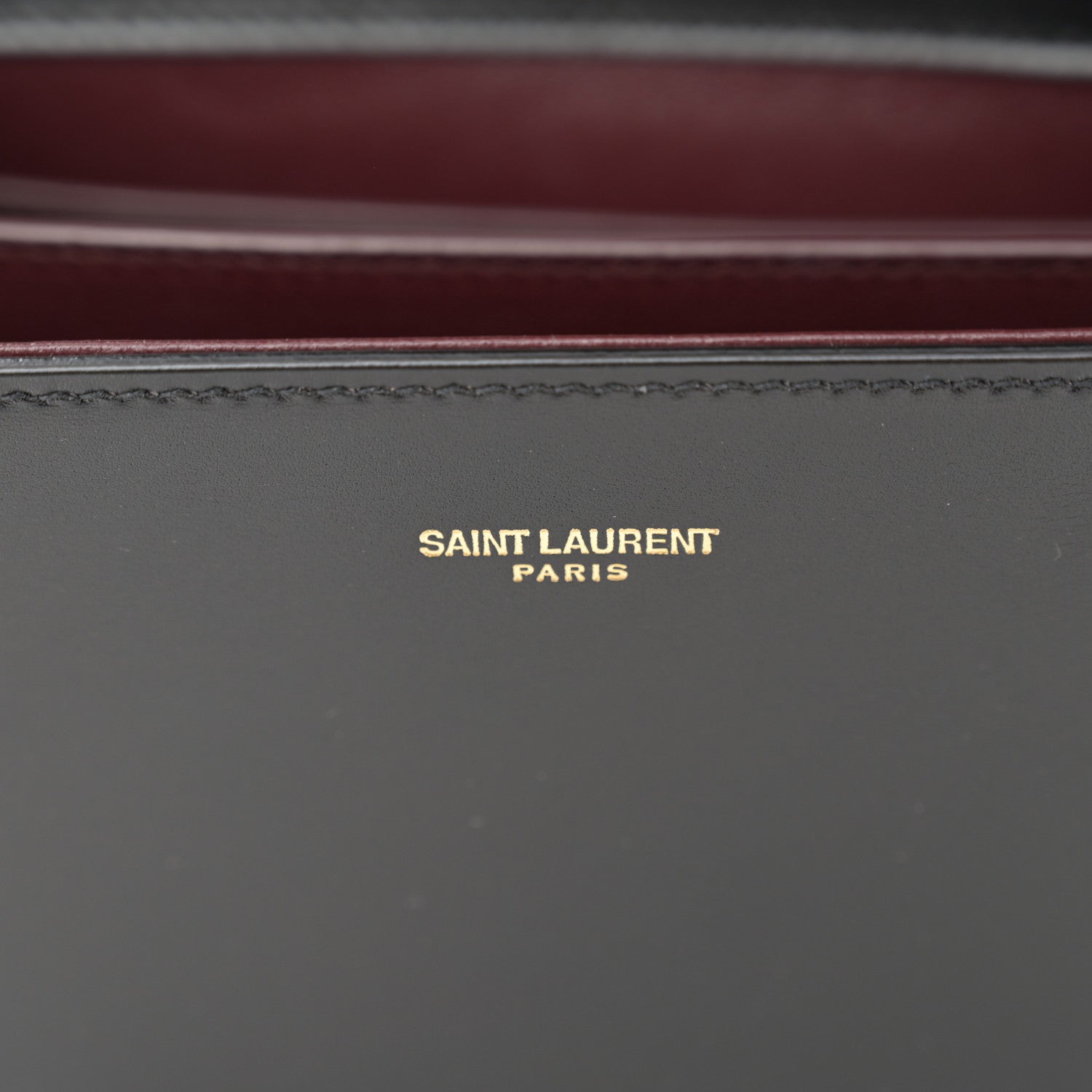 Saint Laurent Smooth Calfskin Medium Classic Monogram Cassandra Top Handle Black Rouge Legion 6 of 13