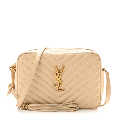 Saint Laurent Calfskin Matelasse Monogram Lou Camera Bag Nude Powder 1 of 12