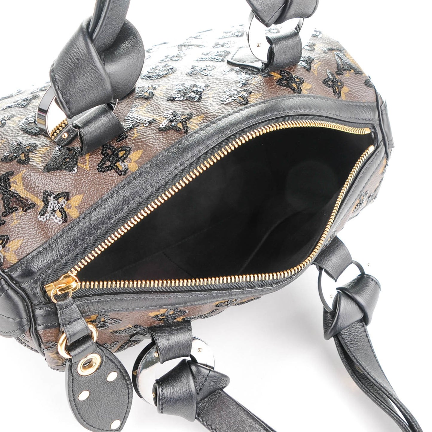 Monogram Sequins Eclipse Speedy 28 Black
