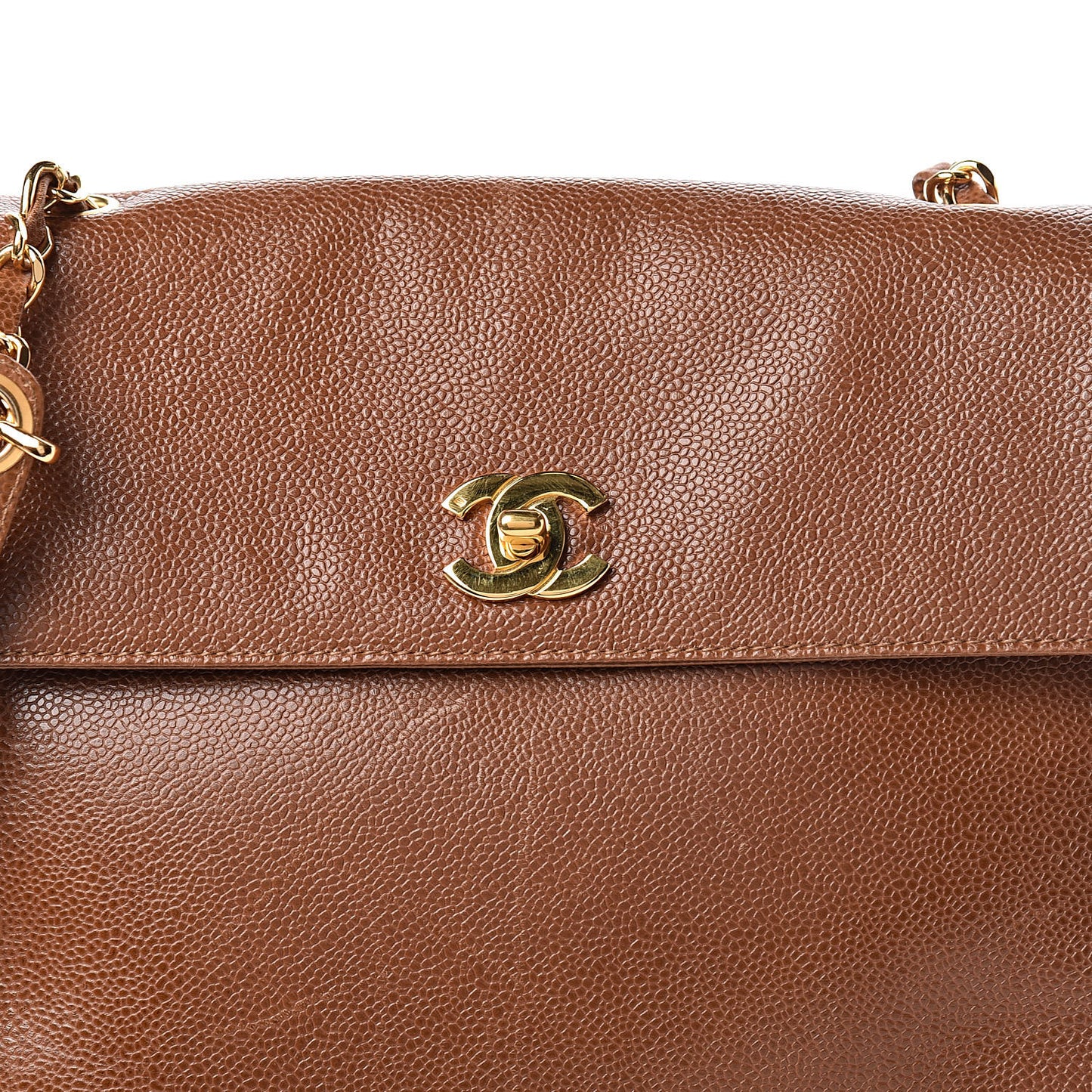 Caviar CC Shoulder Bag Brown
