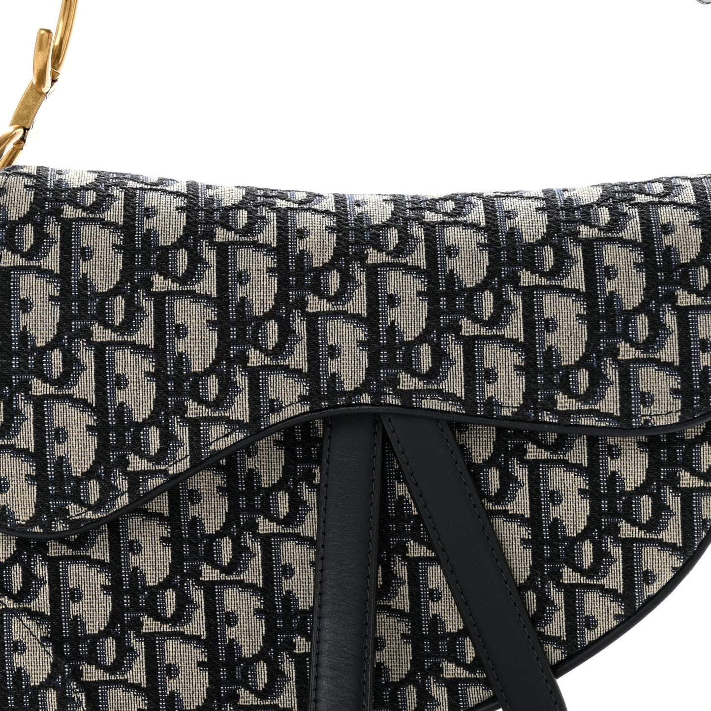 Oblique Saddle Bag Blue Blue