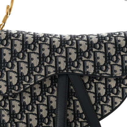 Christian Dior Oblique Saddle Bag Blue Blue 8 of 13