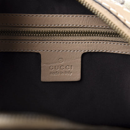 Gucci Monogram Medium Jockey Hobo Beige 8 of 10