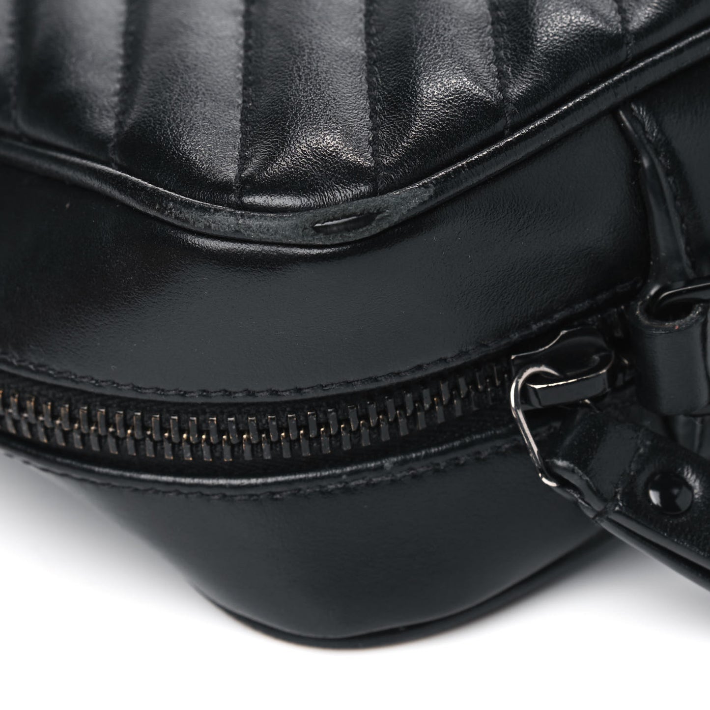 Calfskin Matelasse Monogram Lou Camera Bag Black