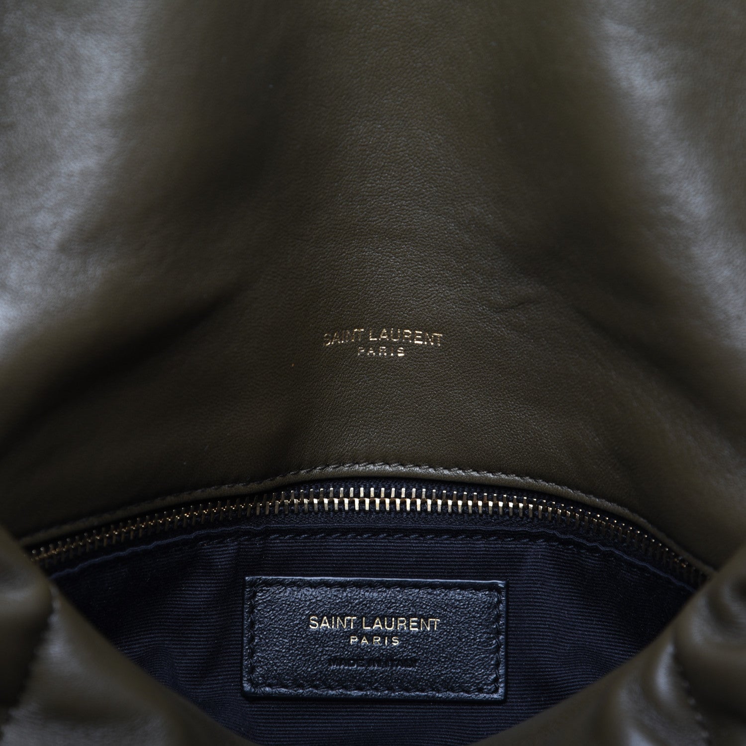 Saint Laurent Lambskin Quilted Medium Loulou Puffer Monogram Chain Satchel Seaweed 8 of 12