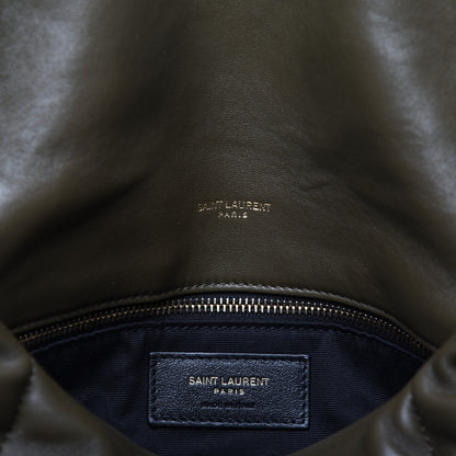 Saint Laurent Lambskin Quilted Medium Loulou Puffer Monogram Chain Satchel Seaweed 8 of 12