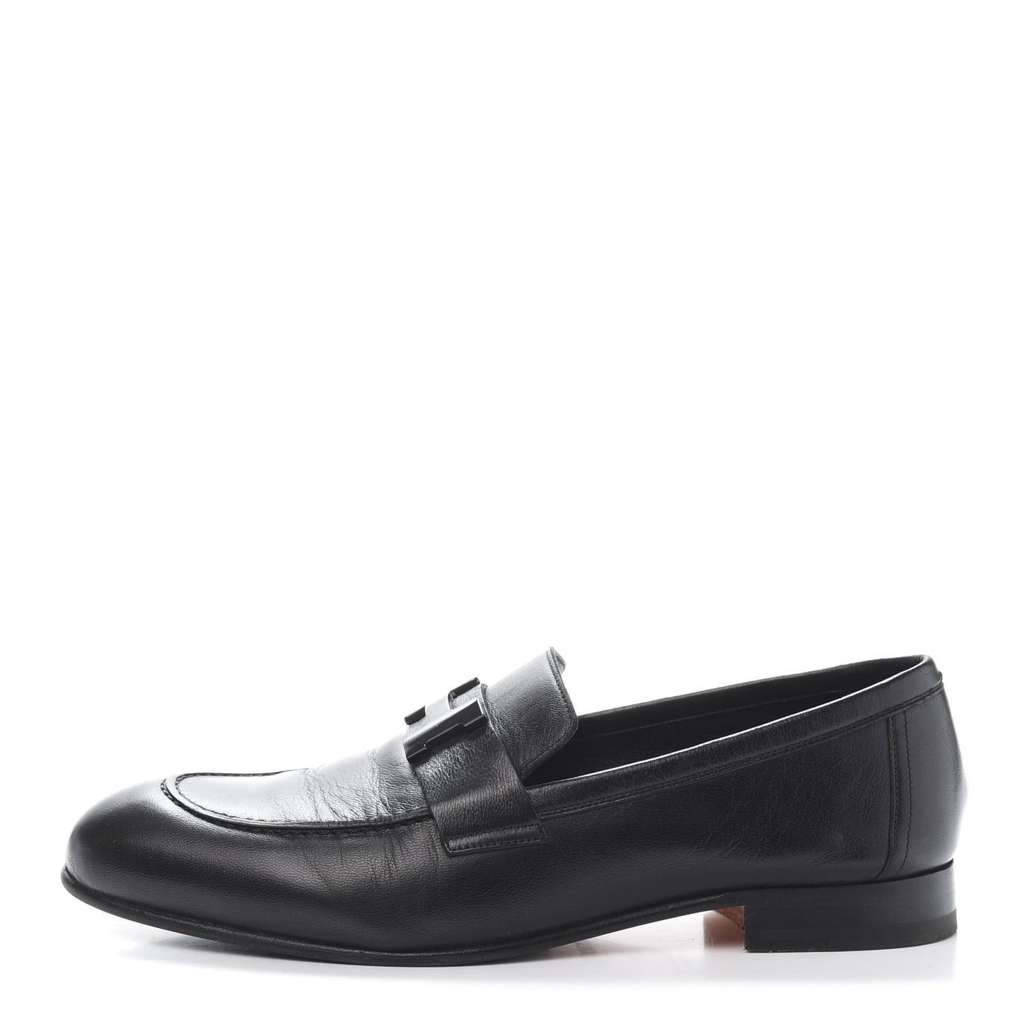 Goatskin Mens Paris Loafers 40 Black