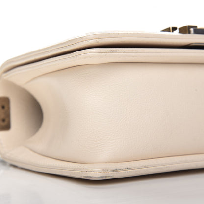 Chanel Calfskin Double Stitch Small Boy Flap White 8 of 10