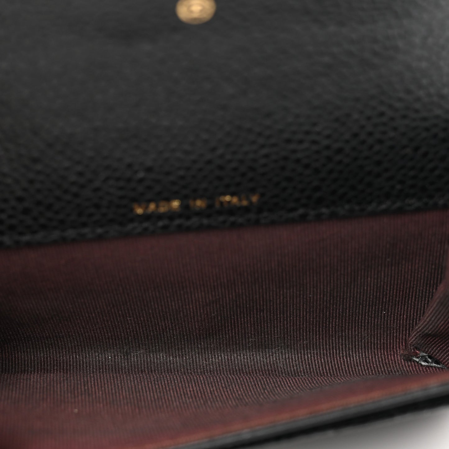 Caviar Quilted Flap Card Holder Black