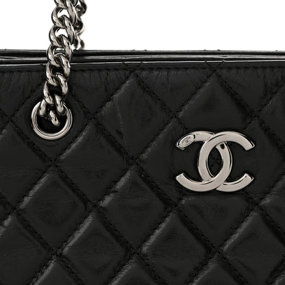 Chanel Calfskin Quilted Medium Coco Soft Tote Black 16 of 17