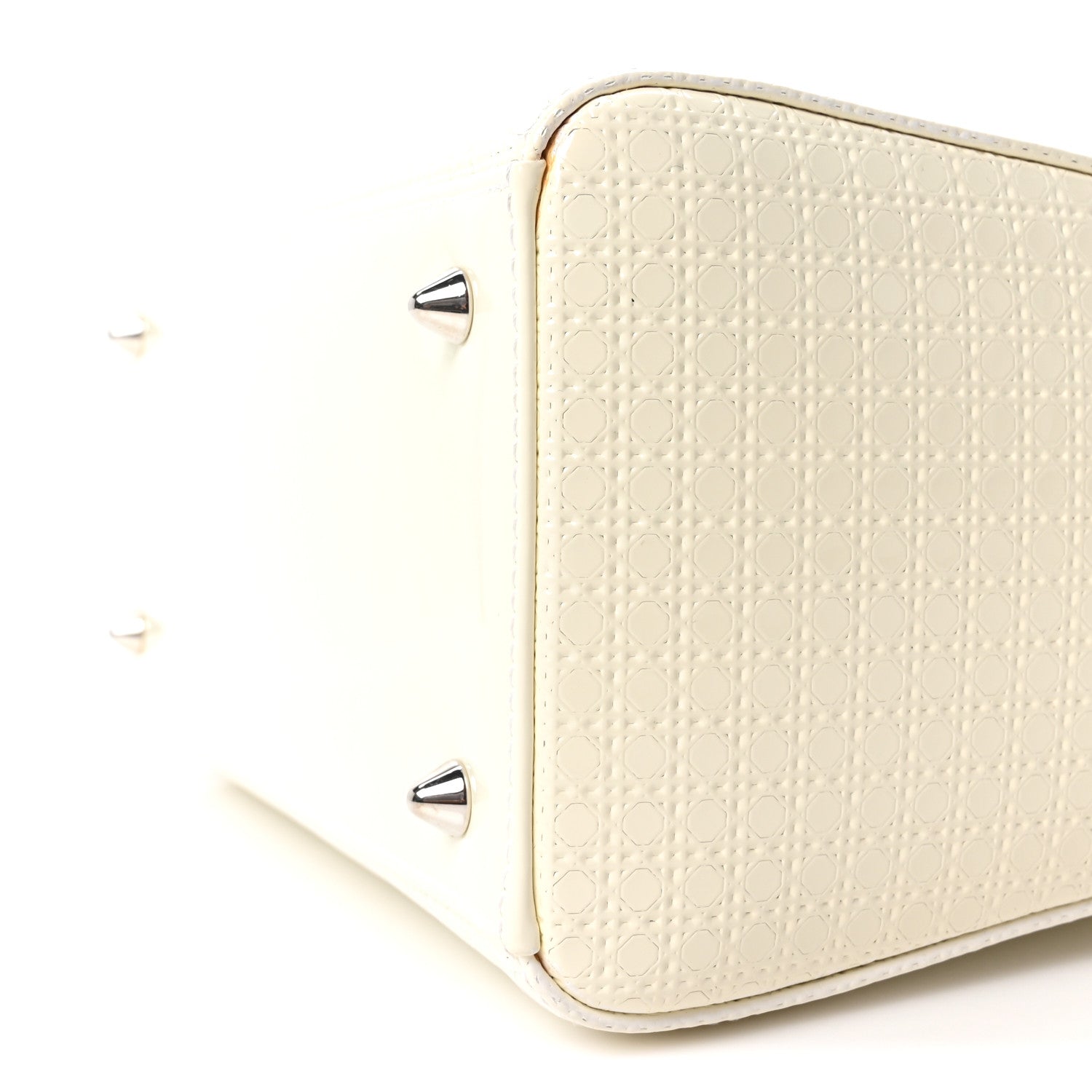 Christian Dior Patent Micro-Cannage Medium Lady Dior White 10 of 10