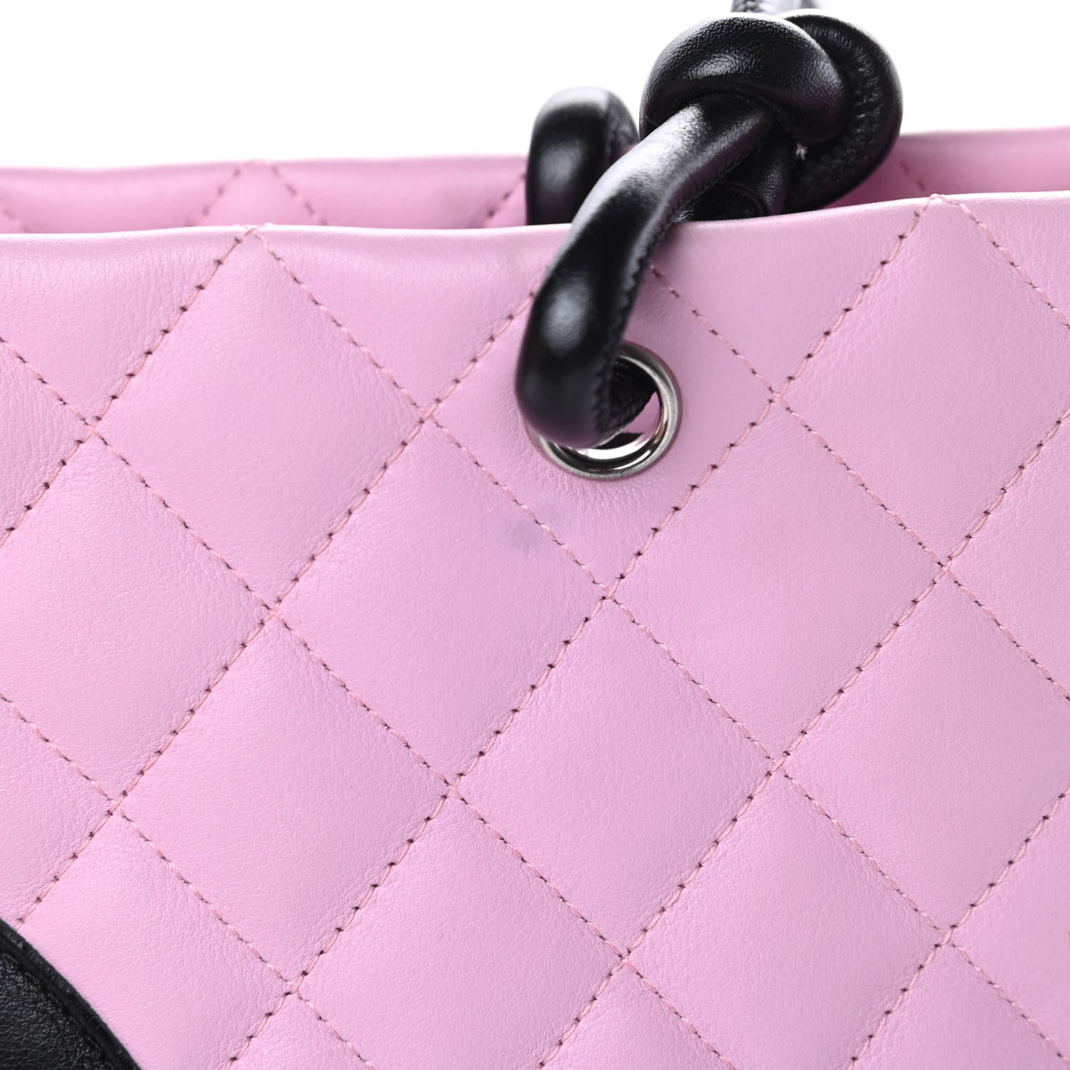 Chanel Calfskin Quilted Medium Cambon Tote Pink Black 14 of 14