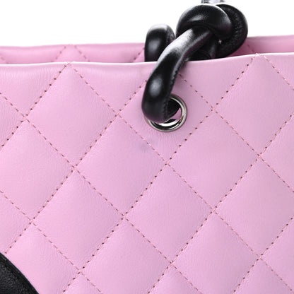 Chanel Calfskin Quilted Medium Cambon Tote Pink Black 14 of 14