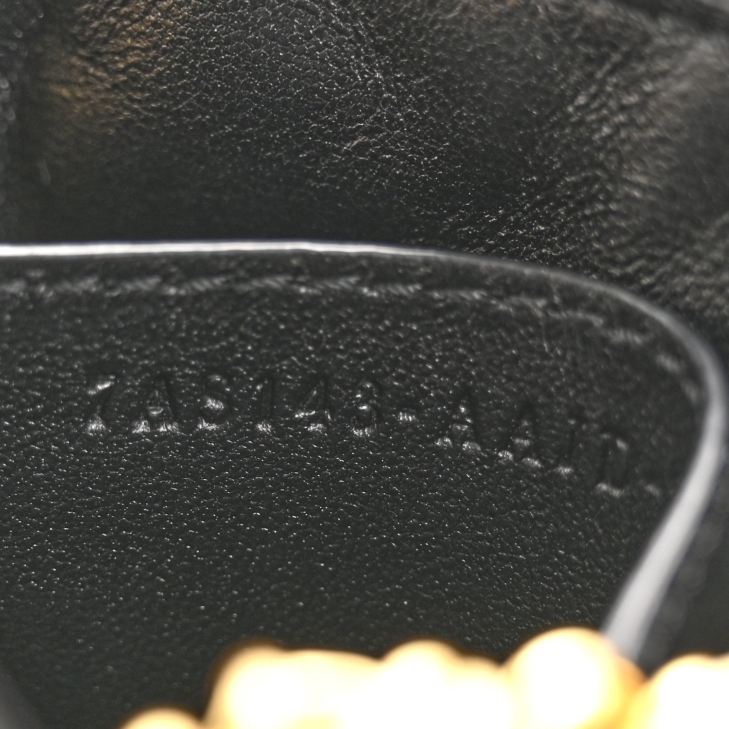 Fendi Nappa Matisse FF Embossed Nano Chain Baguette Black 7 of 13