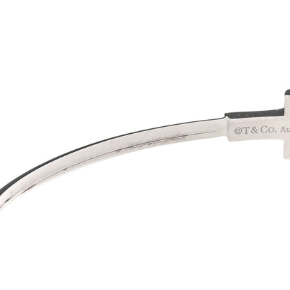 Tiffany 18K White Gold Narrow T Wire Bracelet 4 of 5