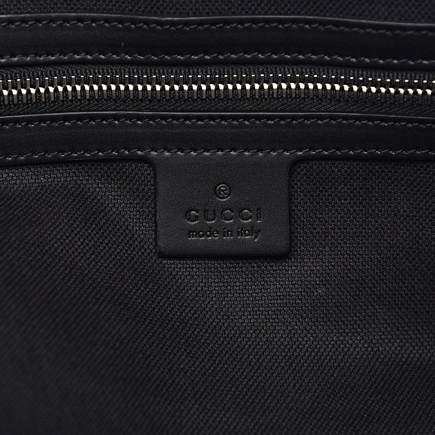 Soft GG Supreme Monogram Appia Calfskin Web Large Carry On Duffle Bag Black Grey