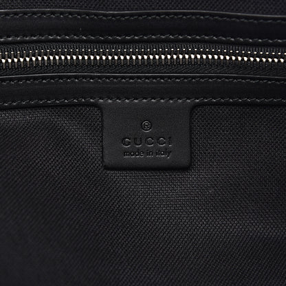 Gucci Soft GG Supreme Monogram Appia Calfskin Web Large Carry On Duffle Bag Black Grey 6 of 17