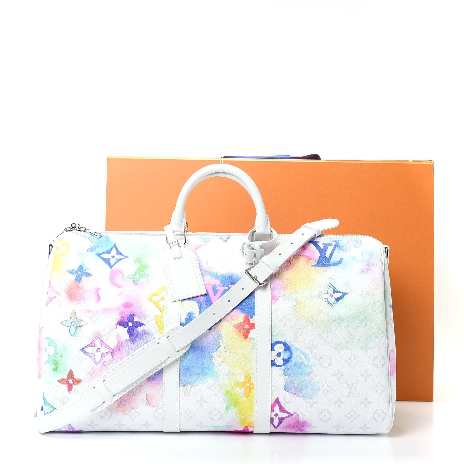 Louis Vuitton Monogram Watercolor Keepall Bandouliere 50 Multicolor 9 of 9