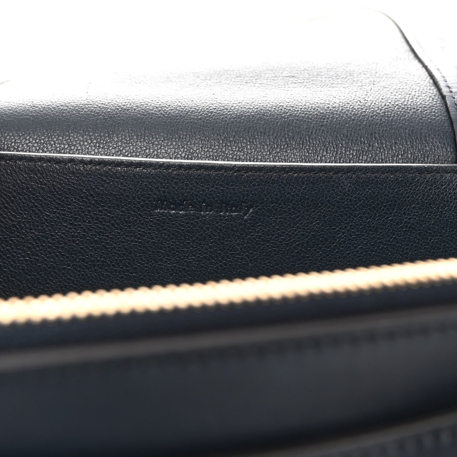 Celine Shiny Smooth Calfskin Medium Frame Shoulder Bag Black Navy 7 of 12