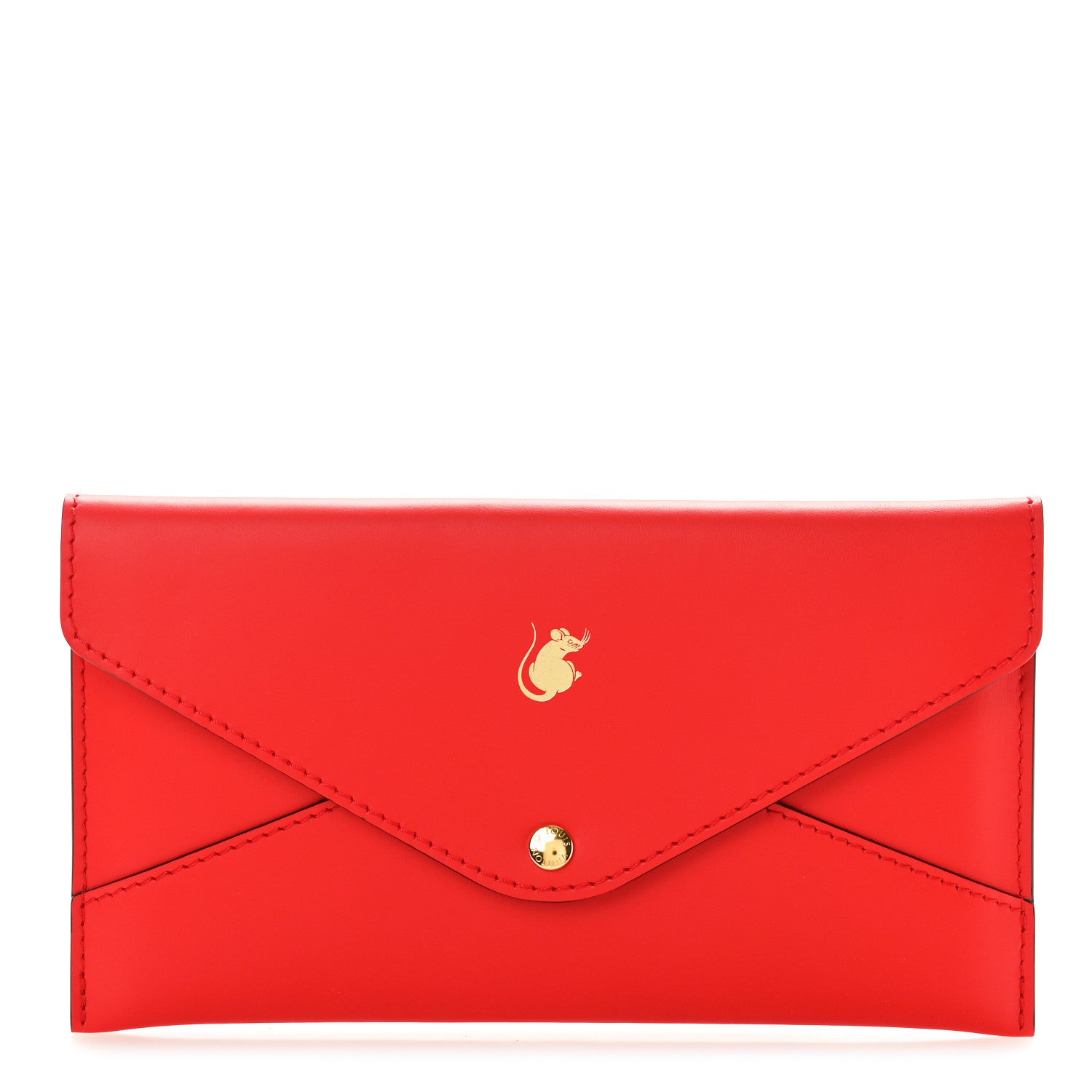 Louis Vuitton Veau Cachemire Chinese New Year Rat Envelope Pouch Red 1 of 8