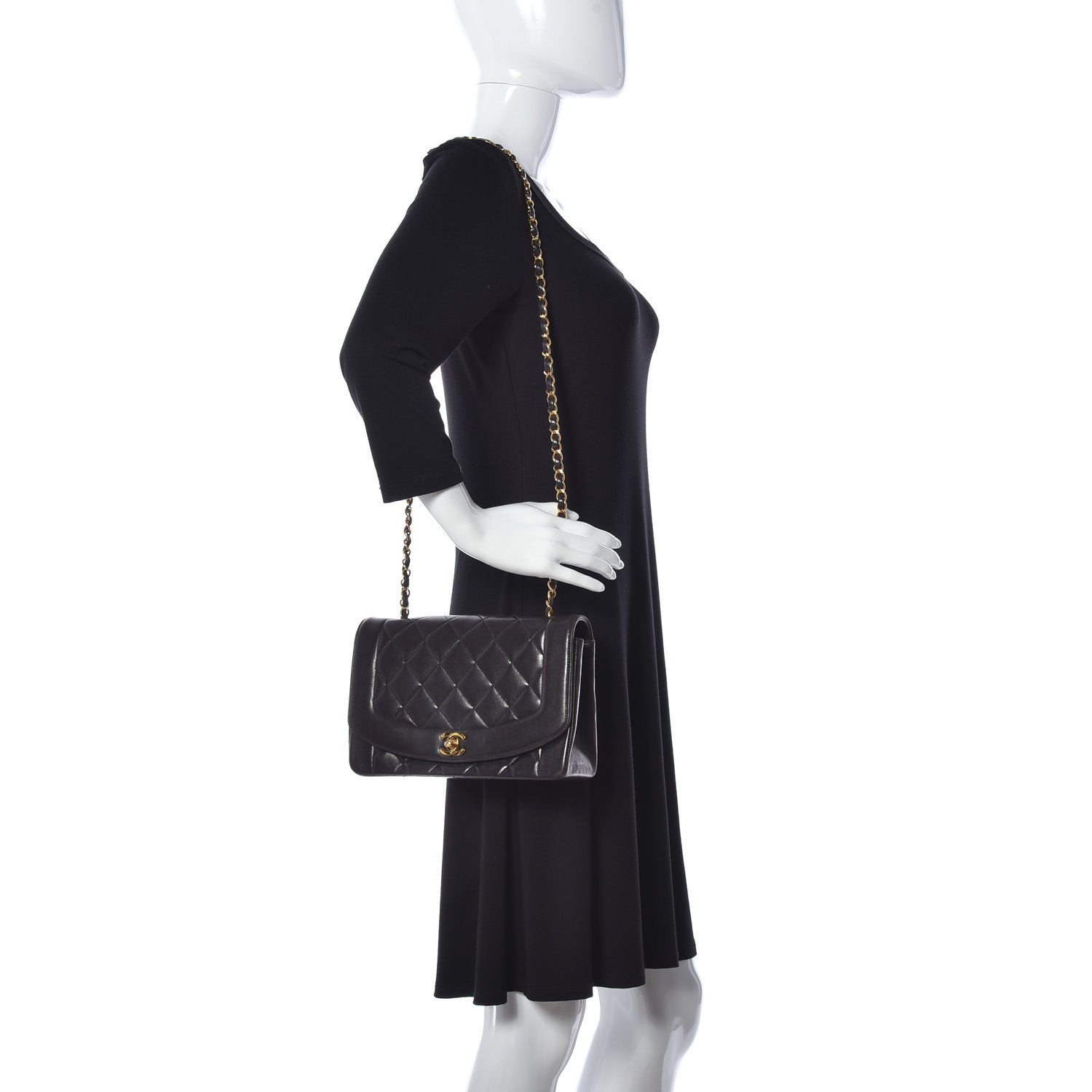 Chanel Lambskin Quilted Small Single Flap Black 2 of 9