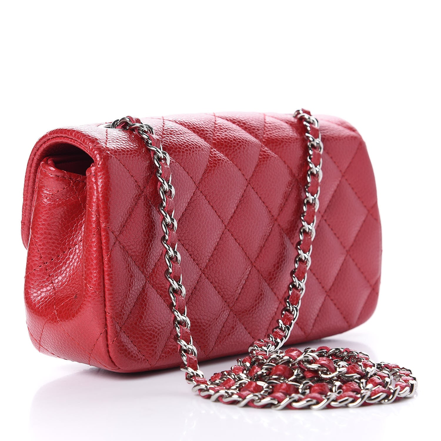 Chanel Caviar Quilted Extra Mini Flap Red 3 of 10