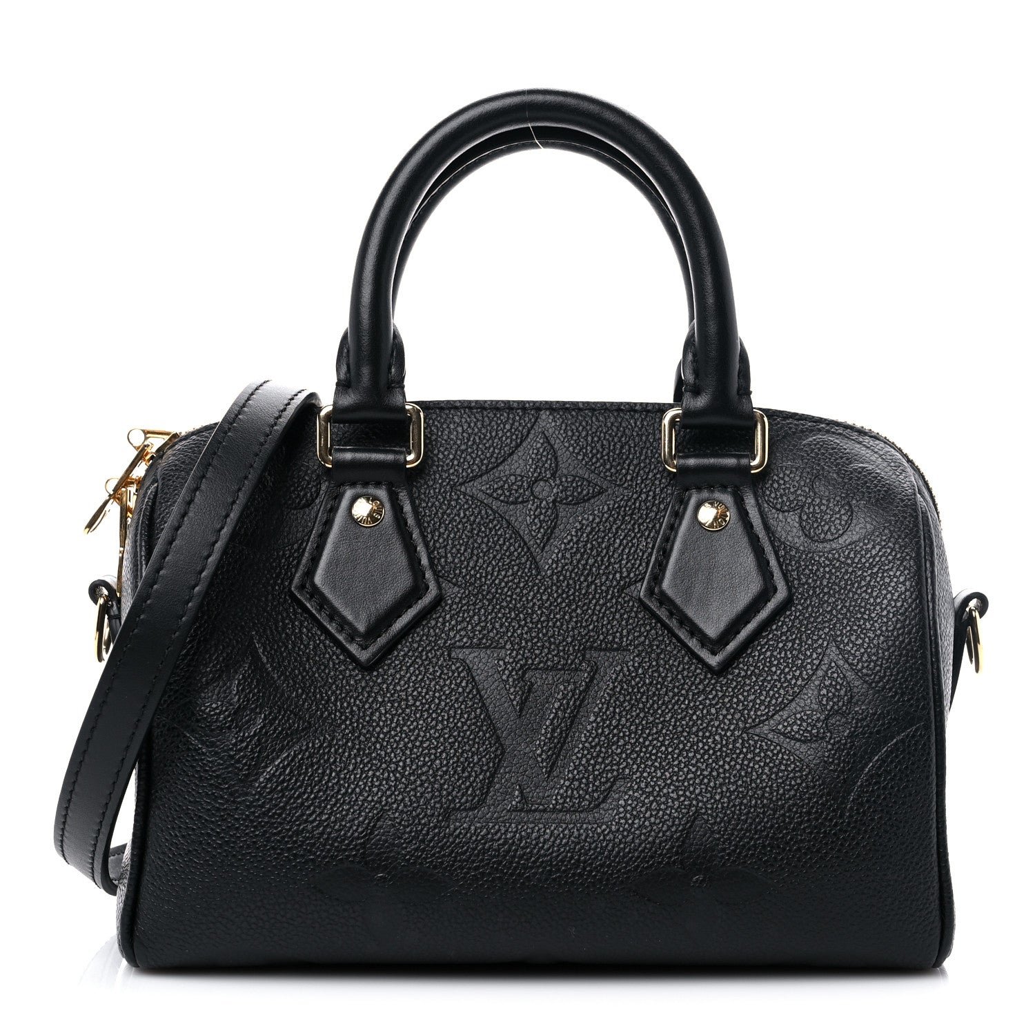Louis Vuitton Empreinte Monogram Giant Speedy Bandouliere 20 Black 1 of 10
