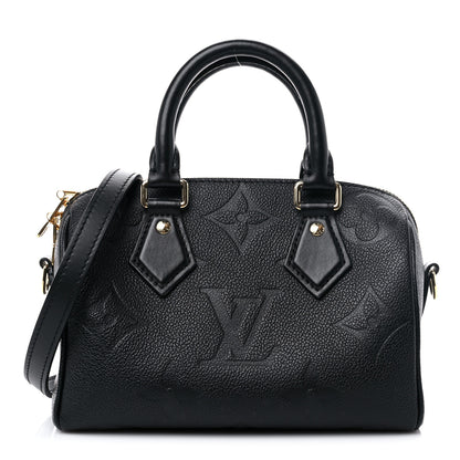 Louis Vuitton Empreinte Monogram Giant Speedy Bandouliere 20 Black 1 of 10