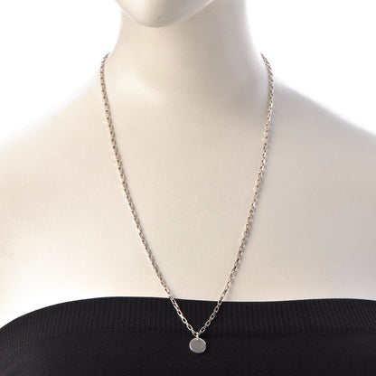 Gucci Sterling Silver Trademark Logo Circle Pendant Necklace 2 of 6