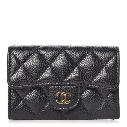 Chanel Caviar Quilted Flap Card Holder Black 1 of 13