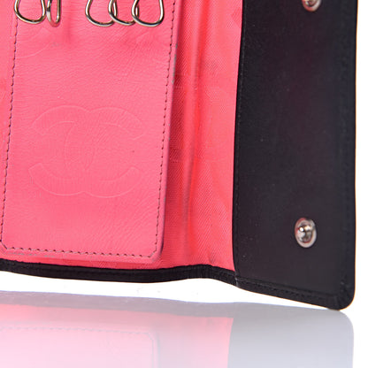 Chanel Calfskin Quilted Cambon 6 Key Holder Black 16 of 16