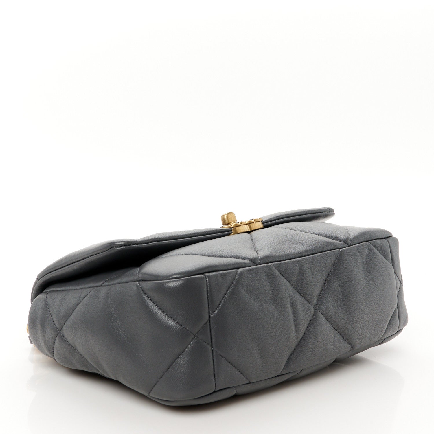 Chanel Lambskin Quilted Medium Chanel 19 Flap Dark Grey 4 of 11