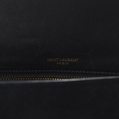 Saint Laurent Suede Monogram Tassel Kate 99 Baguette Bag Black 9 of 11