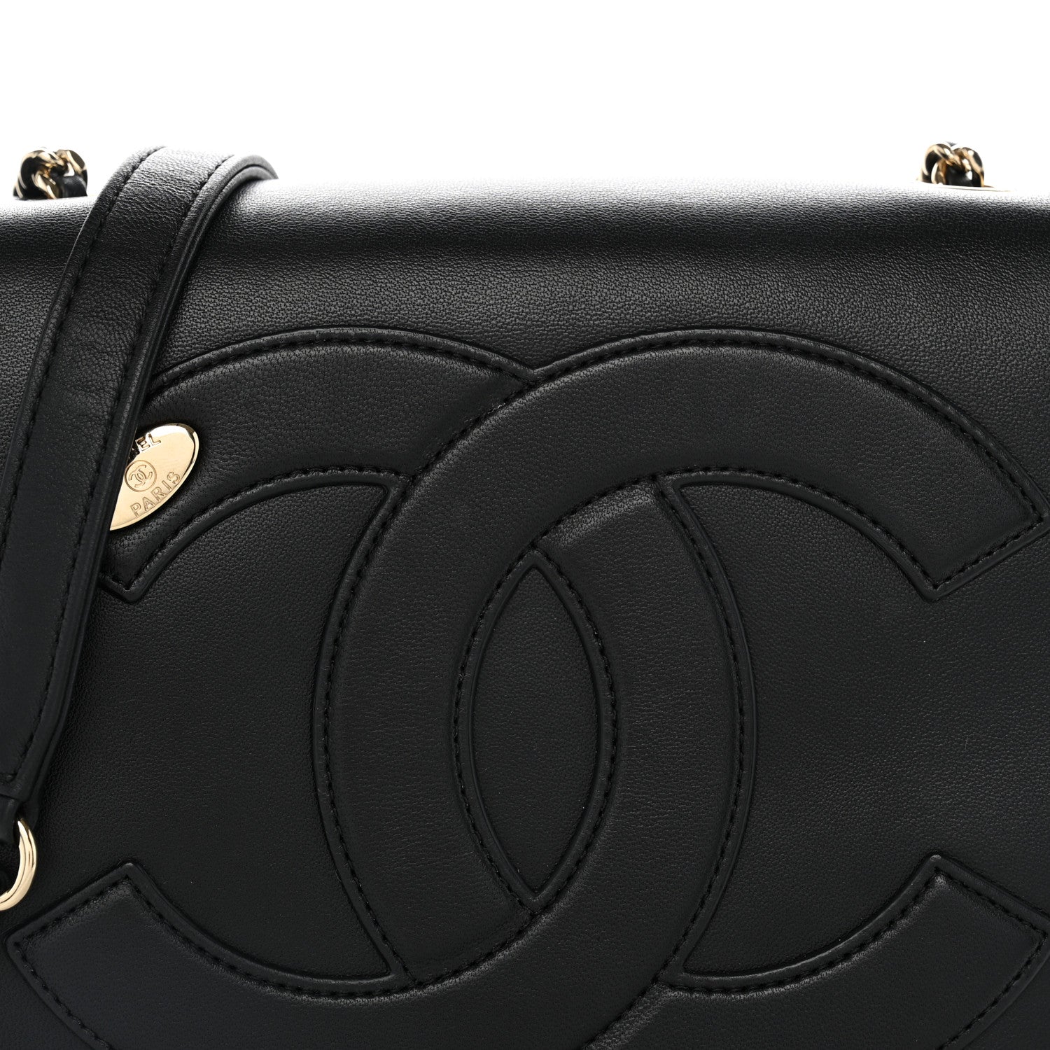 Chanel Lambskin CC Mania Flap Bag Black 8 of 11