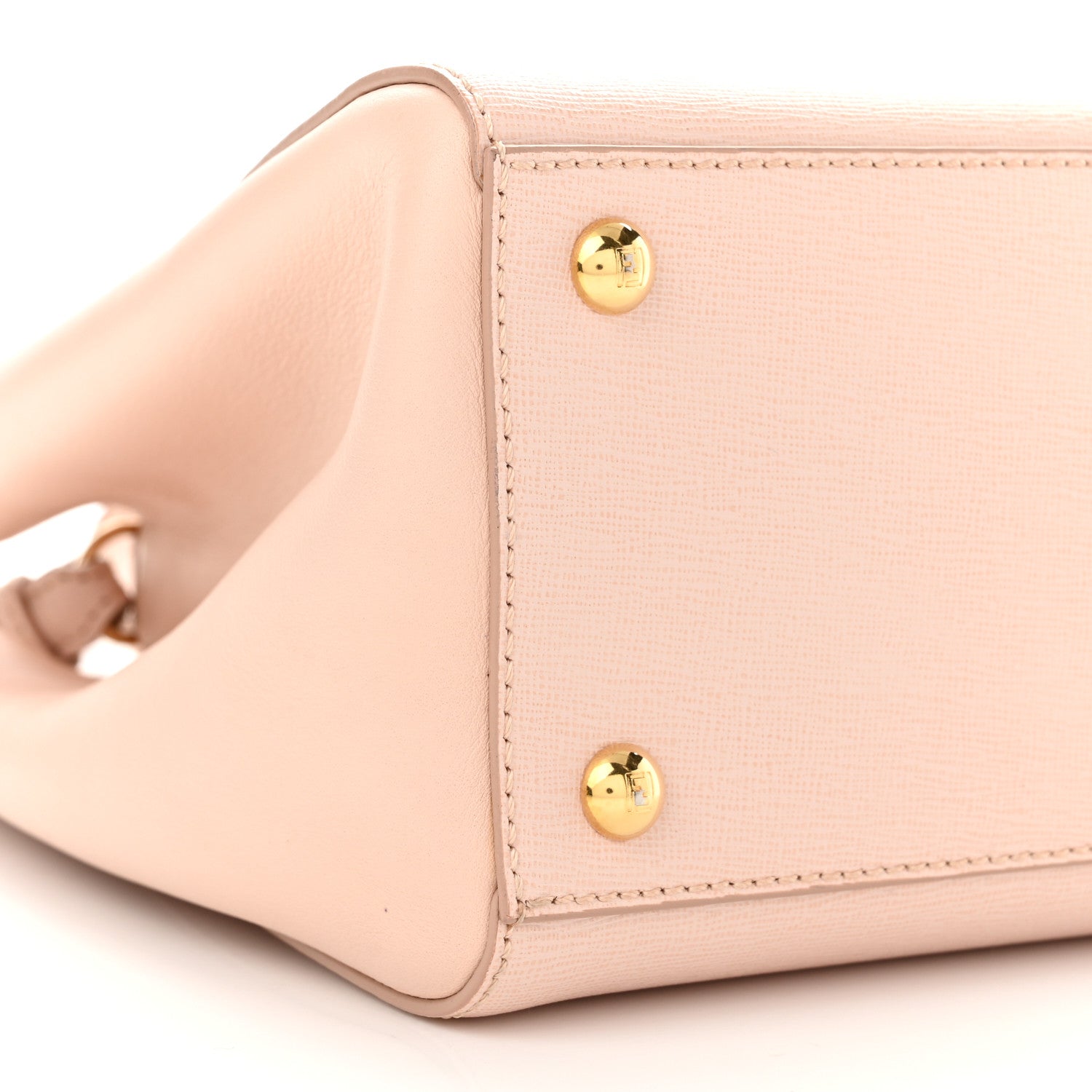 Fendi Vitello Elite Flamingo Petite 2Jours Tote Rosa Plaster 7 of 9
