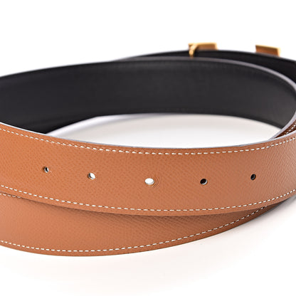 Hermes Swift Epsom 32mm H Belt 95 Black Gold 4 of 8