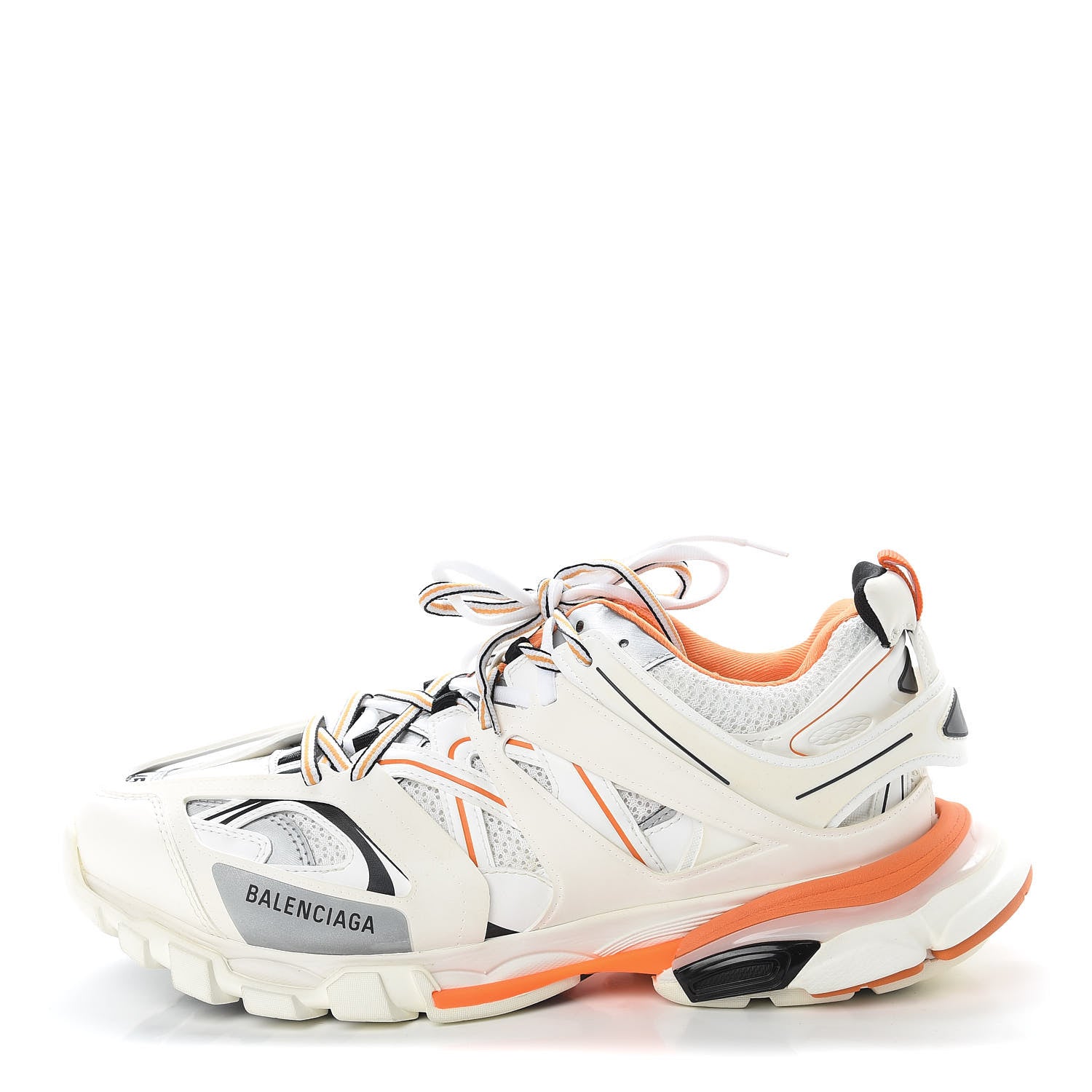 Balenciaga Mesh Nylon Mens Track Sneakers 45 White Orange 1 of 7
