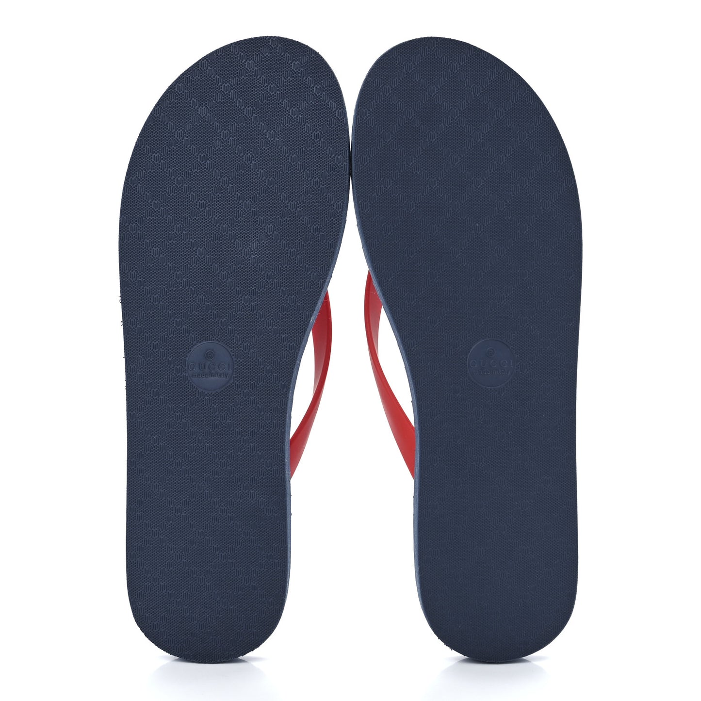 Rubber Chevron Mens GG Thong Flat Sandals 11 Orange Red