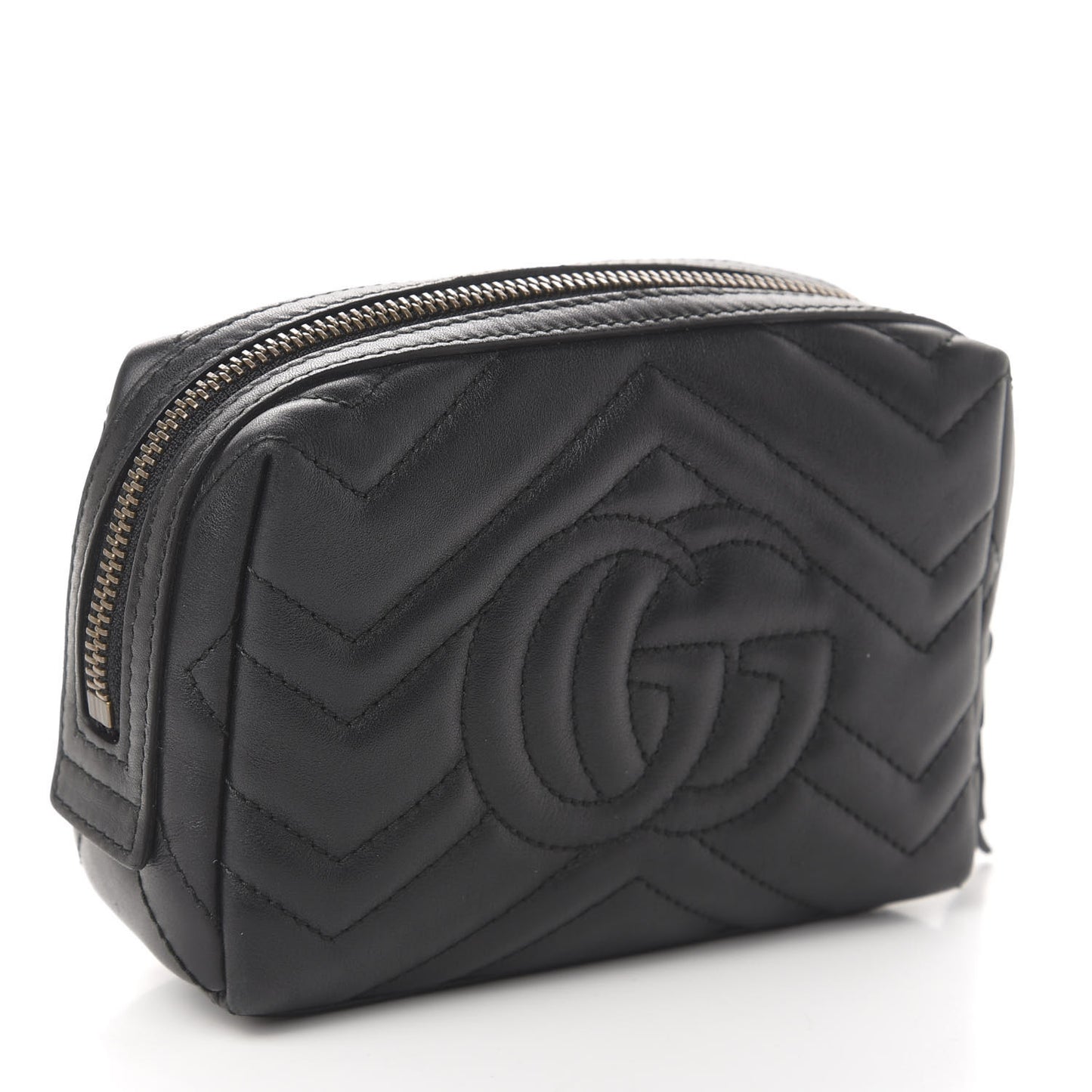 Calfskin Matelasse GG Marmont Cosmetic Case Black
