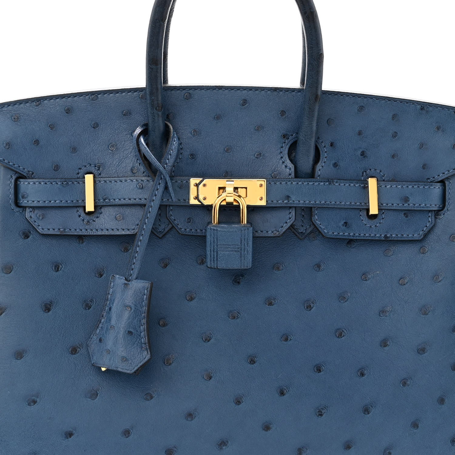 Hermes Ostrich Birkin 25 Deep Blue 8 of 11
