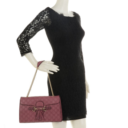 Gucci Guccissima Medium Emily Chain Shoulder Bag Peonia Flower 2 of 9